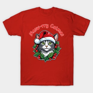 Meow-rry Catmas Coolness ltr T-Shirt